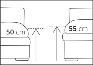 Schlafsofa SILWA Liege Funktion: Sitz-/Liegehöhe