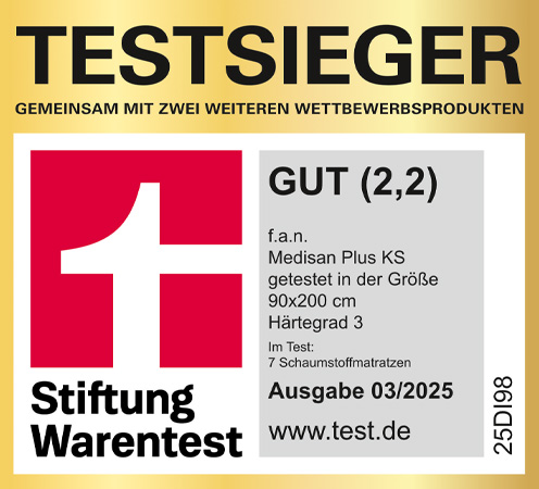 StiWa Testsieger fan Medisan Plus Kaltschaummatratzen